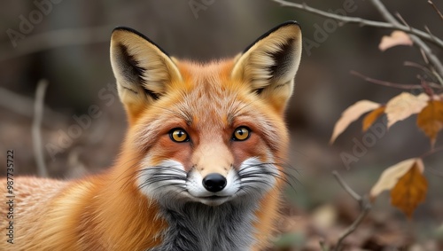 This stunning close-up of a fox’s face captures the raw beauty and intensity of wildlife photography. The image highlights the fox’s sharp, piercing eyes and the fine details of its fur.