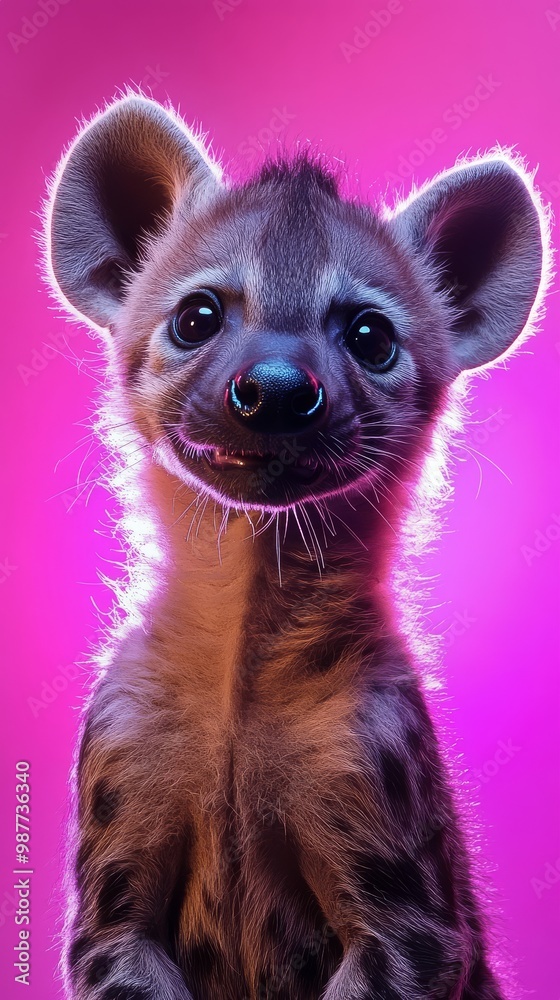 Obraz premium Cute Hyena Pup Portrait.