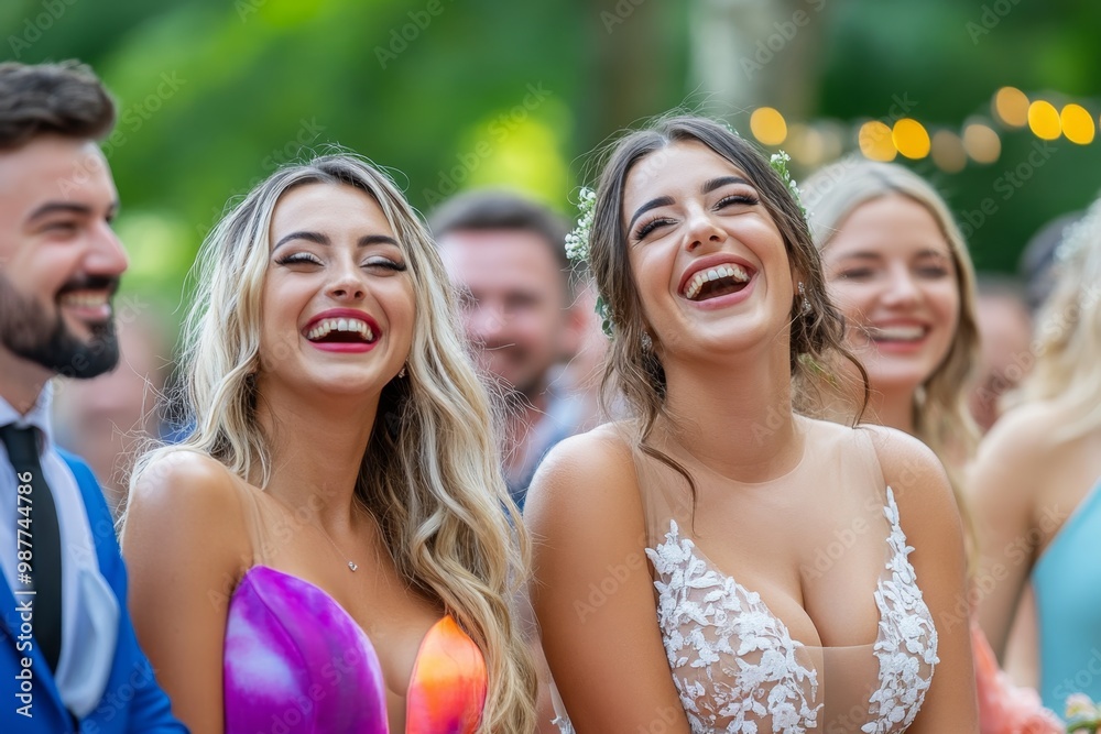 The wedding photographer capturing candid moments, as guests smile and enjoy the celebration The wedding photographer capturing candid moments, as guests smile and enjoy the celebration