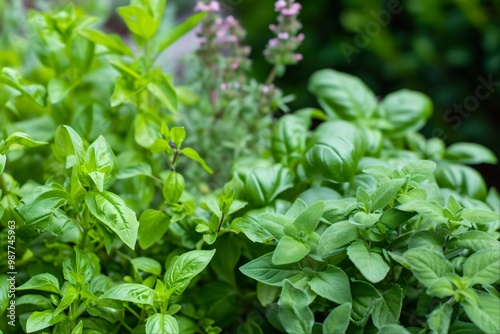 Wallpaper Mural Close-up of fresh green herbs in a garden. Torontodigital.ca