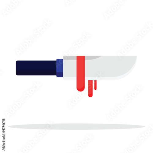 Crime knife icon. Subtable to place on security, crime, etc.