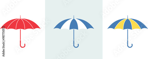 Umbrella logo. Isolated umbrella on white background