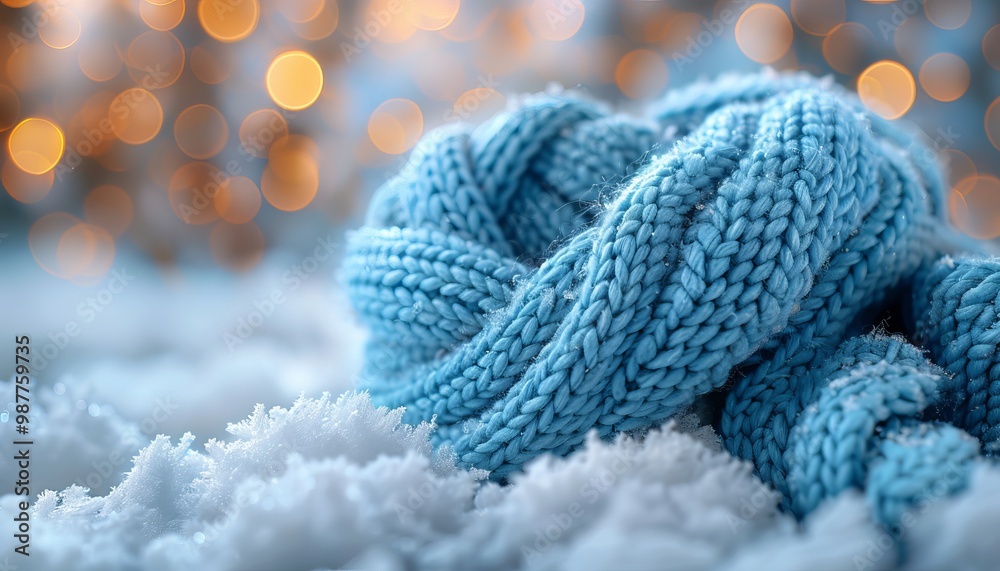 Cozy Winter Fabric Close-Up of Detailed Stitching and Soft Texture Cozy Winter Fabric Close-Up of Detailed Stitching and Soft Texture