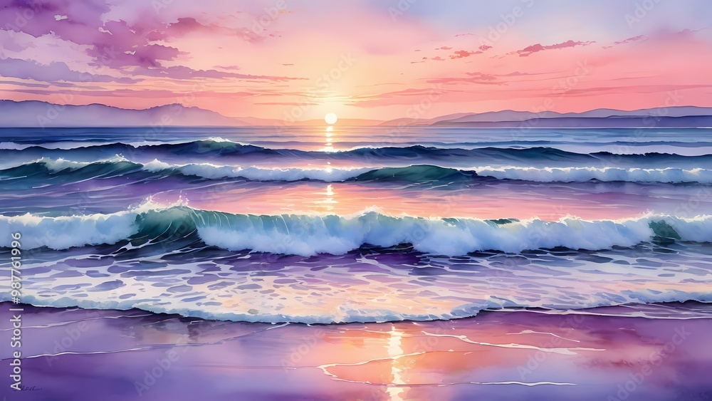 Fototapeta premium sunset on the beach