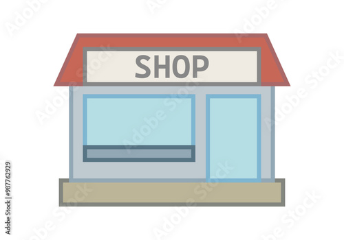 Local de una tienda abierta de pequeño negocio 