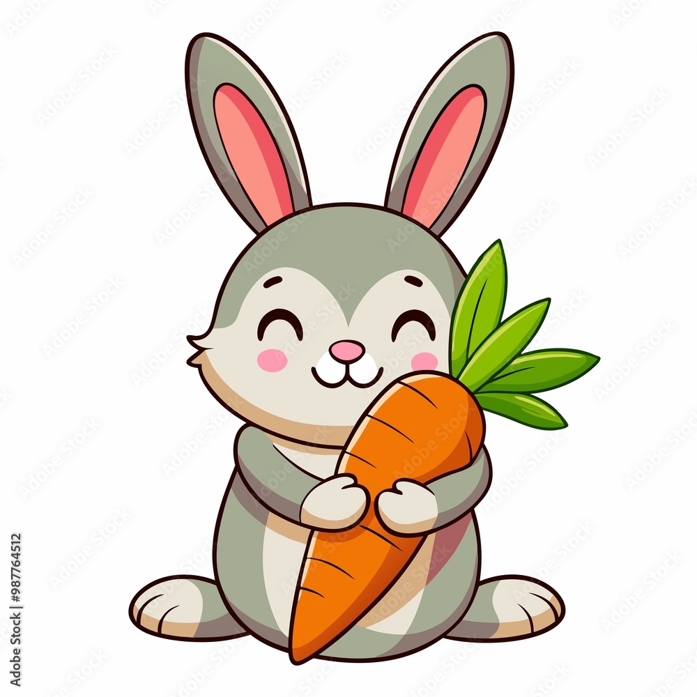 Obraz premium rabbit and carrot