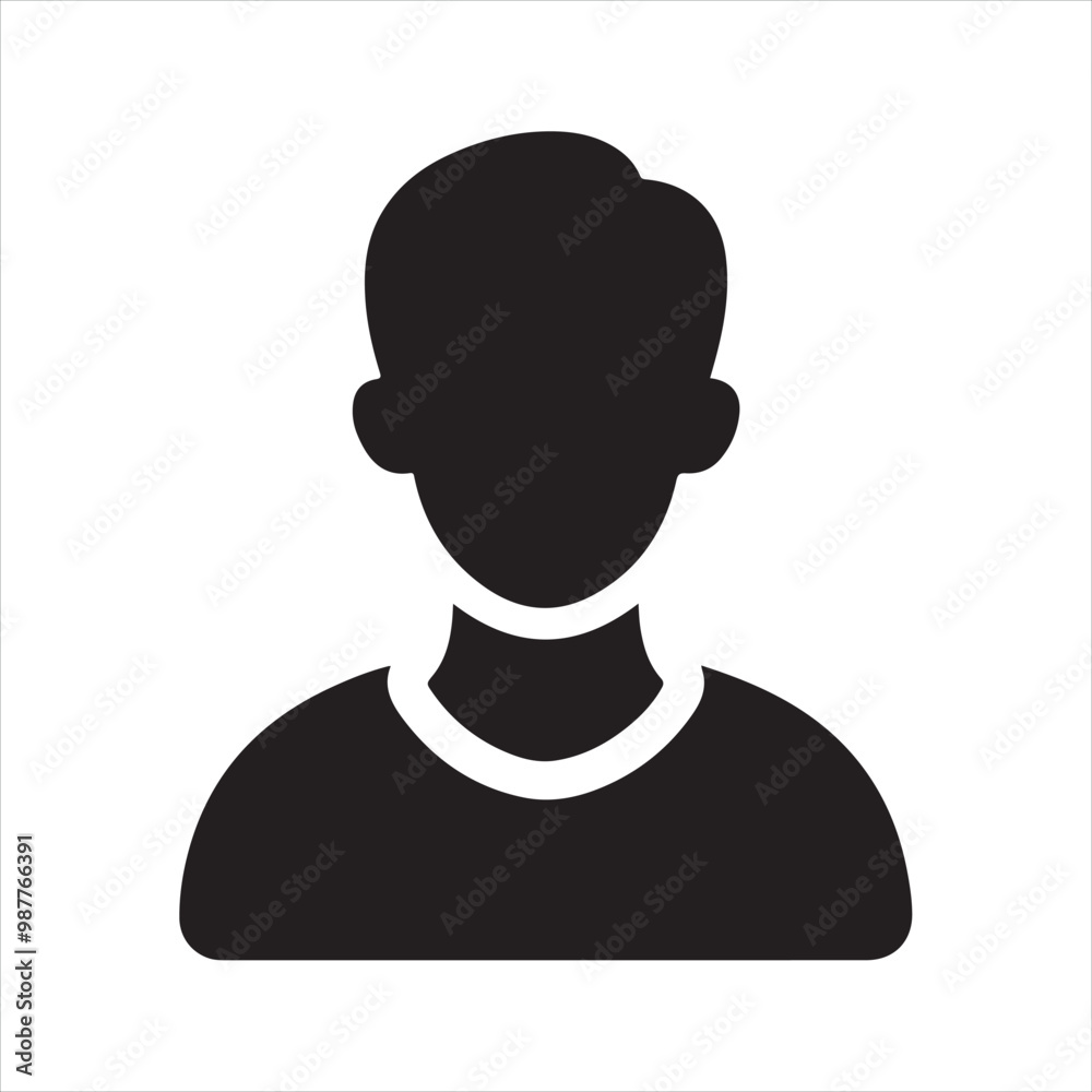 User icon silhouette on white background
User icon silhouette on white background