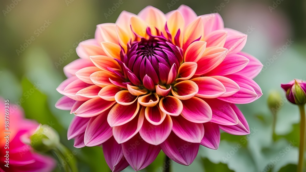 close up of dahlia flower close up of dahlia flower