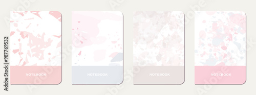 Notepad cover design. Terrazzo abstract