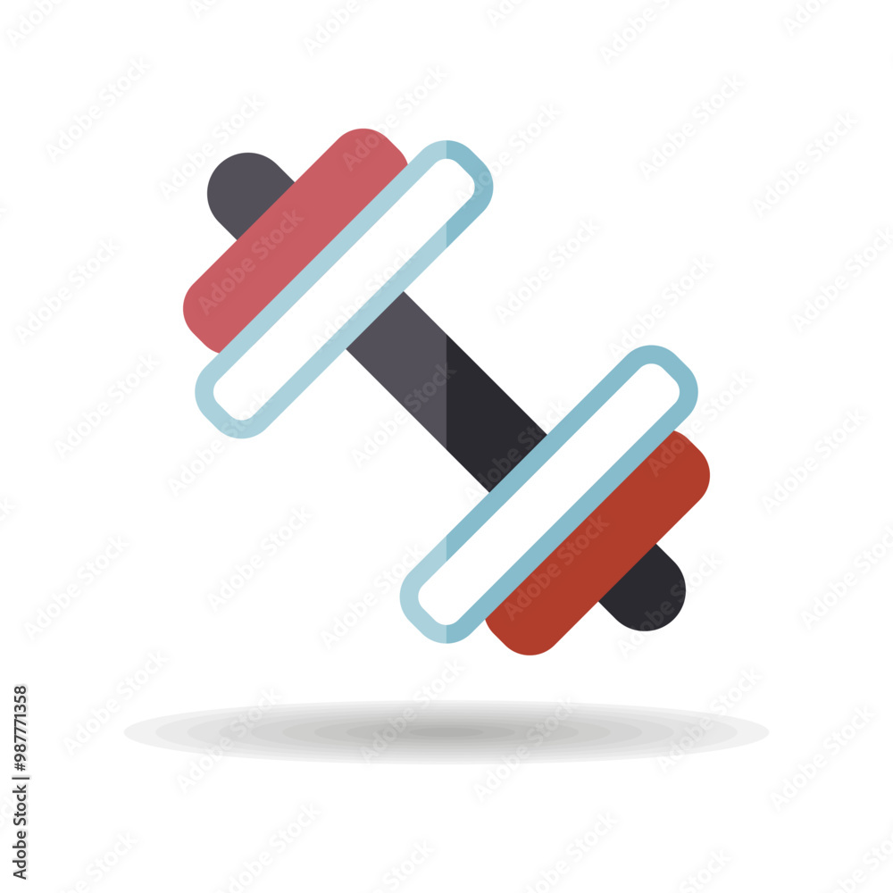Dumbbell flat vector isolated icon. Sport sign Dumbbell flat vector isolated icon. Sport sign