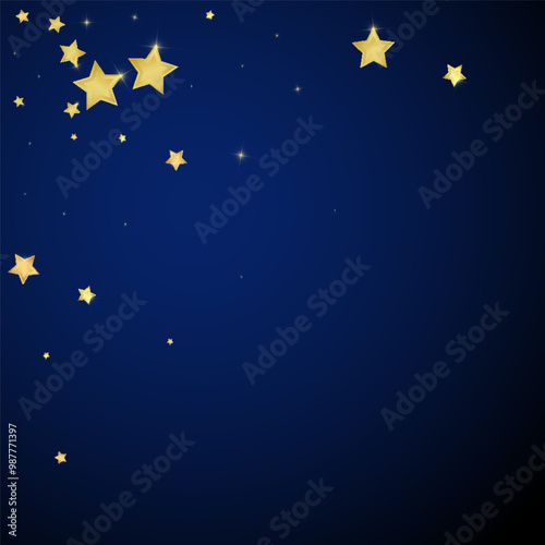 Magic stars vector overlay. Gold stars scattered