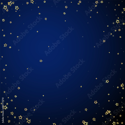 Gold sparkling star confetti.