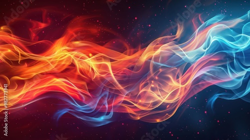 Abstract Fire and Ice