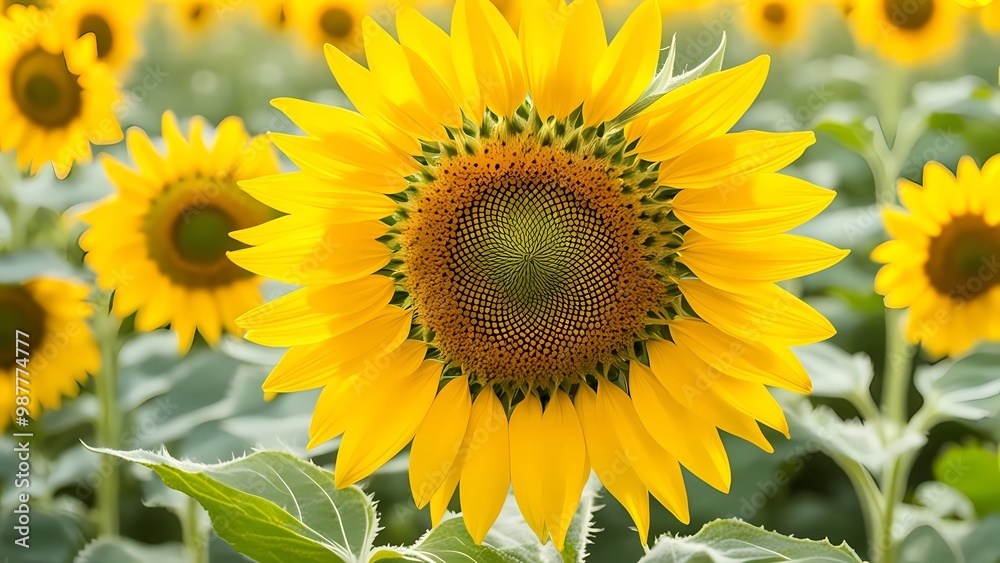 sunflower field in summer sunflower field in summer