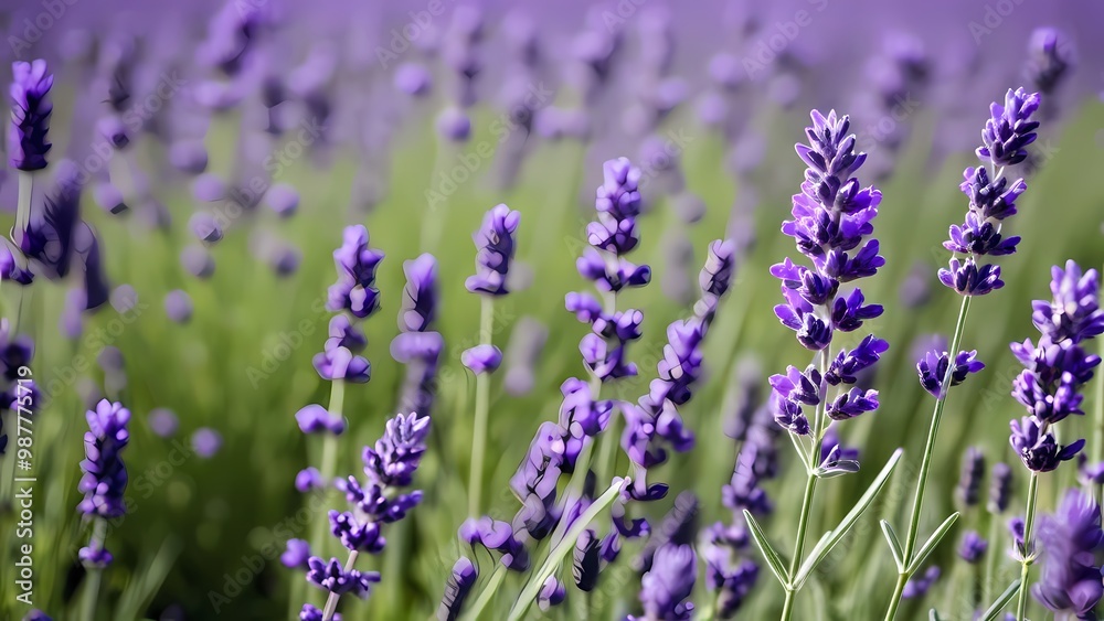 Naklejka premium lavender flowers in the field