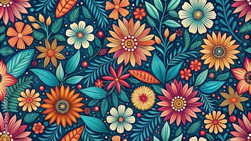 abstract floral vector seamless pattern vectors spring.