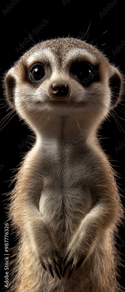 Curious Meerkat Portrait. Curious Meerkat Portrait.
