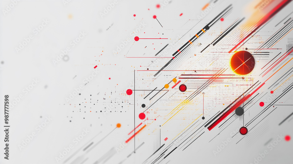 Abstract white background with Colorful geometric and circle lines. Digital future technology . Abstract business connection of lines from nodes innovation of communication in the network. Abstract white background with Colorful geometric and circle lines. Digital future technology . Abstract business connection of lines from nodes innovation of communication in the network.
