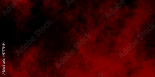 Red smoke texture on black background. Dust red cloud with particles with dirt, cigarette smoke, smog, soil and sand particles. Vector illustration, fog vapor over ground or water surface, magic haze.