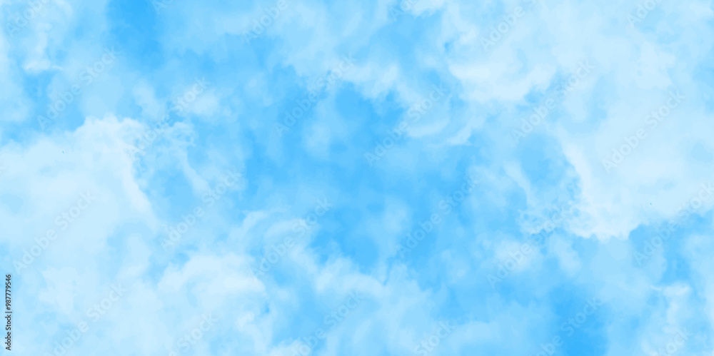 Abstract white and blue color frozen ice surface design background. oft sky blue watercolor sky and clouds, Light blue background with watercolor. gradient light white sky background with clouds.	