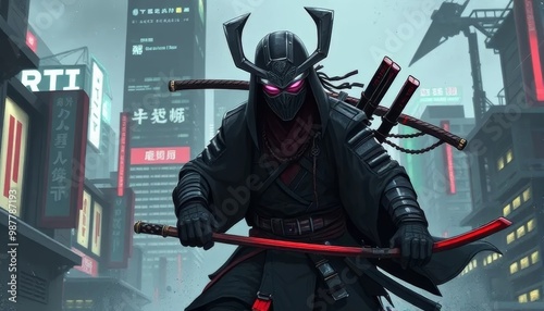 Urban Cyberpunk Samurai	
