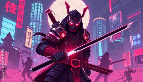 Urban Cyberpunk Samurai	