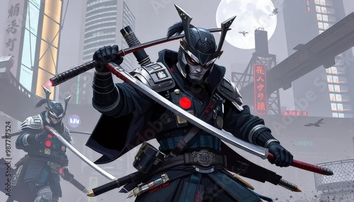 Urban Cyberpunk Samurai	