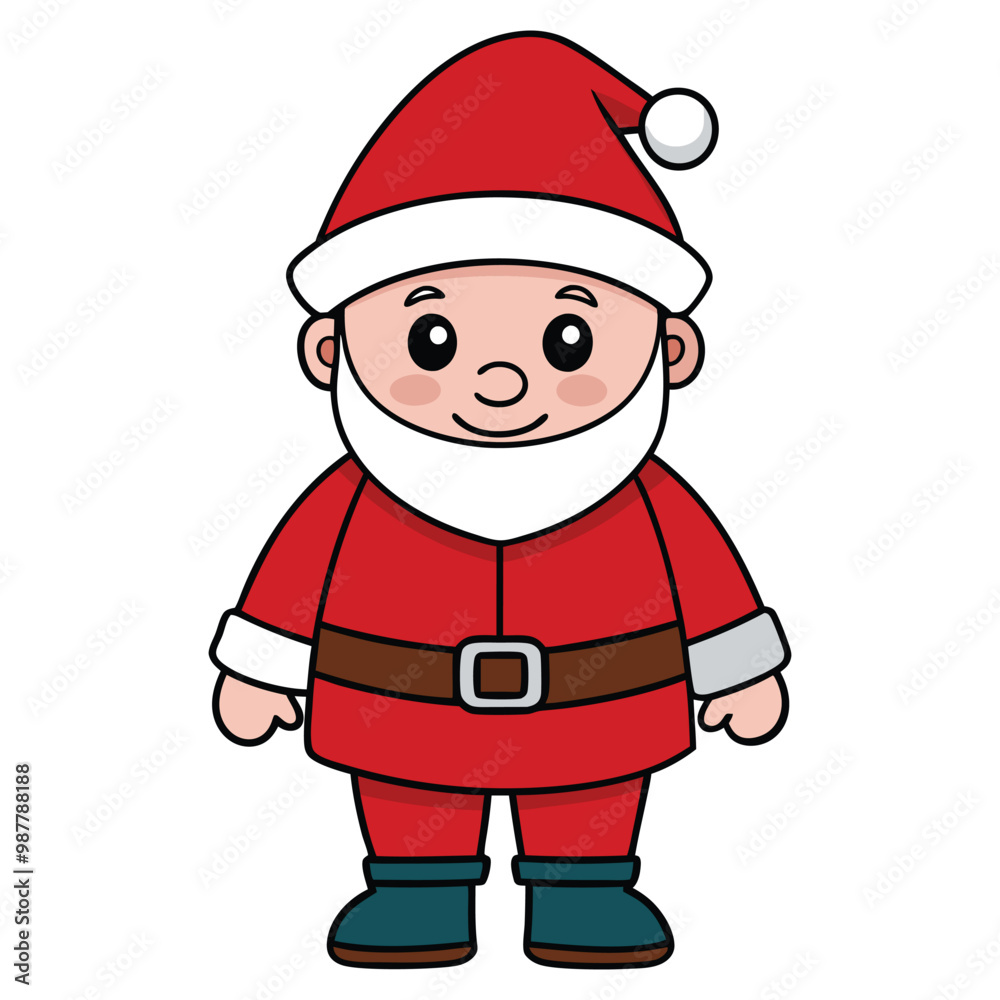 Cute little Santa cartoon vector illustration Cute little Santa cartoon vector illustration