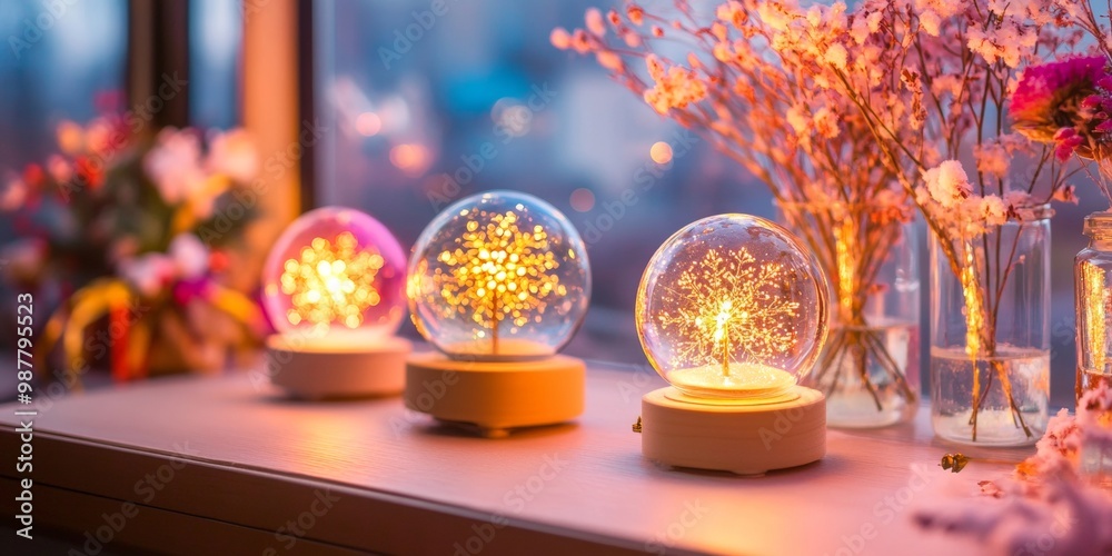 Christmas and new year clear glass winter snow globe Christmas and new year clear glass winter snow globe