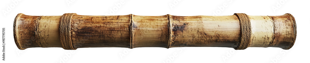 Rustic Wooden Bamboo Log Isolated on Transparent Background Rustic Wooden Bamboo Log Isolated on Transparent Background
