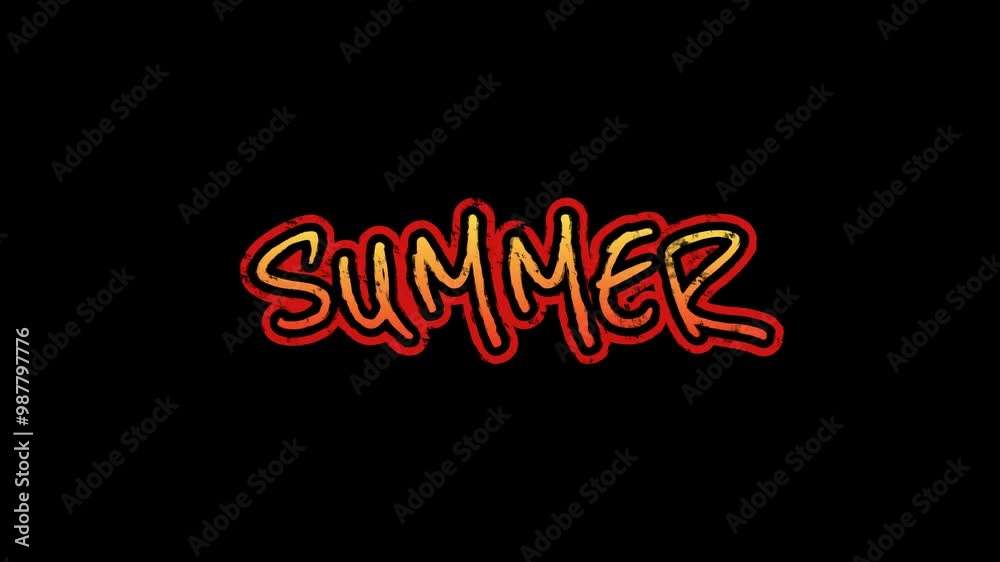 Summer text motion graphic Summer text motion graphic