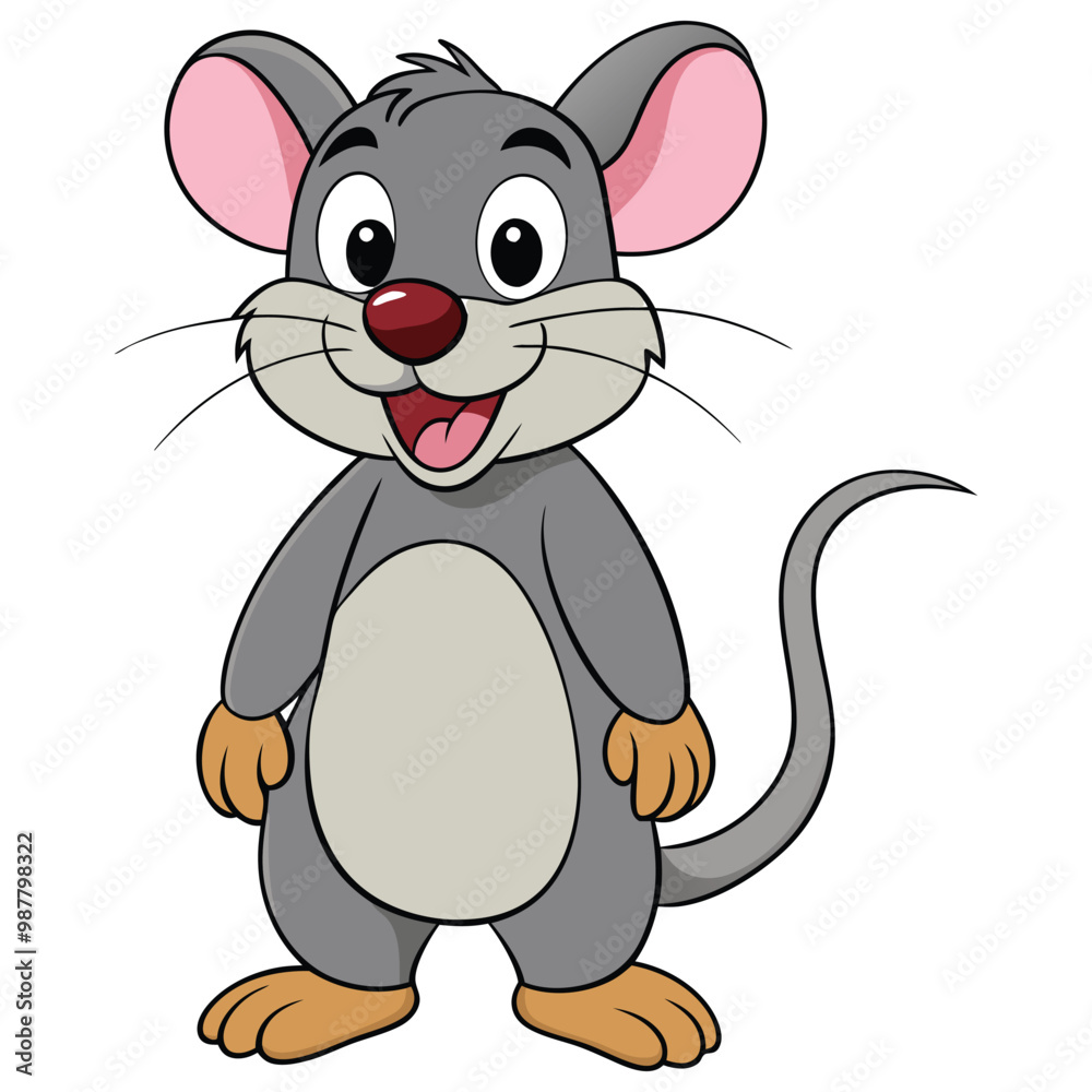 Cute happy rat cartoon character Cute happy rat cartoon character