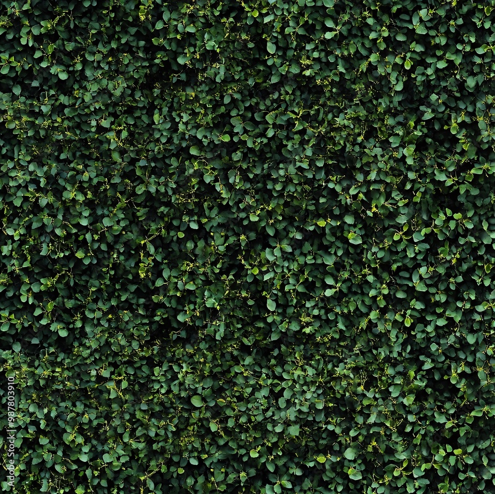 Lush green foliage texture with leaves arranged in a chaotic pattern. Lush green foliage texture with leaves arranged in a chaotic pattern.