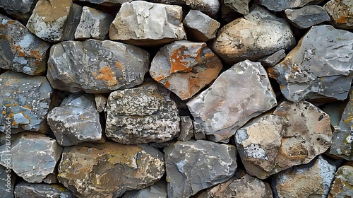 Stones granite and rocks are signs of contrast rough surfaces along