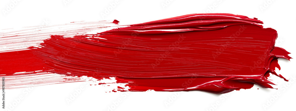 Red paint brush stroke stain color texture swatch abstract background.
Red paint brush stroke stain color texture swatch abstract background.