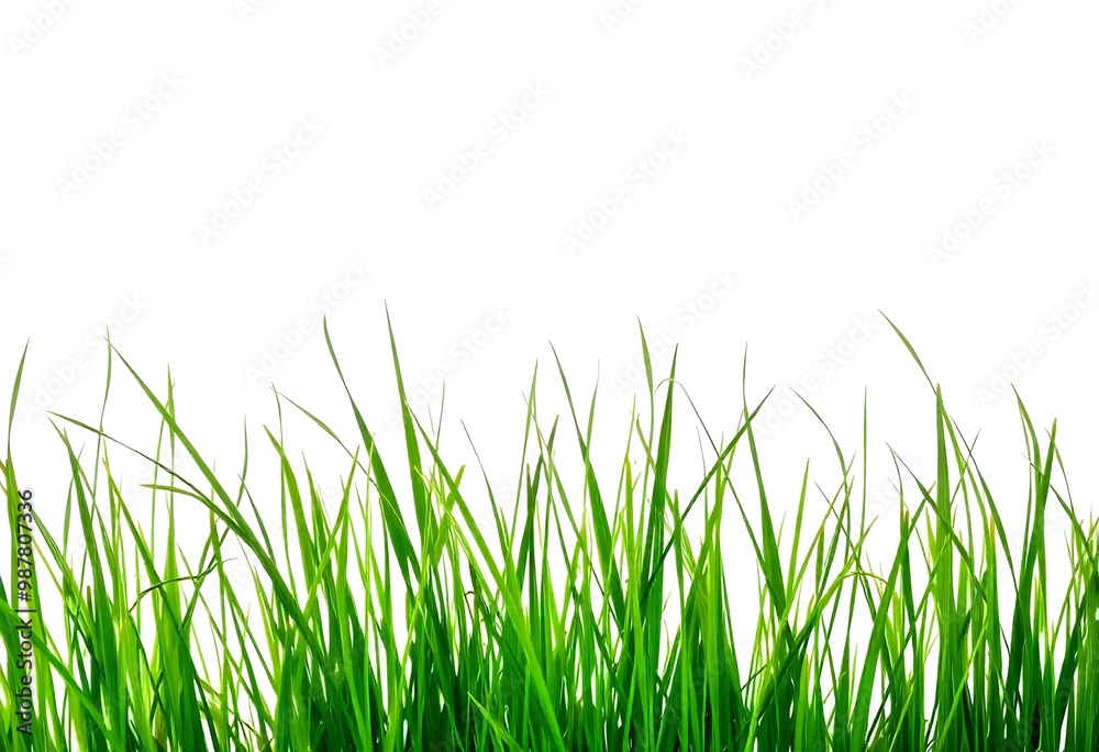 grass on white background create with ai grass on white background create with ai