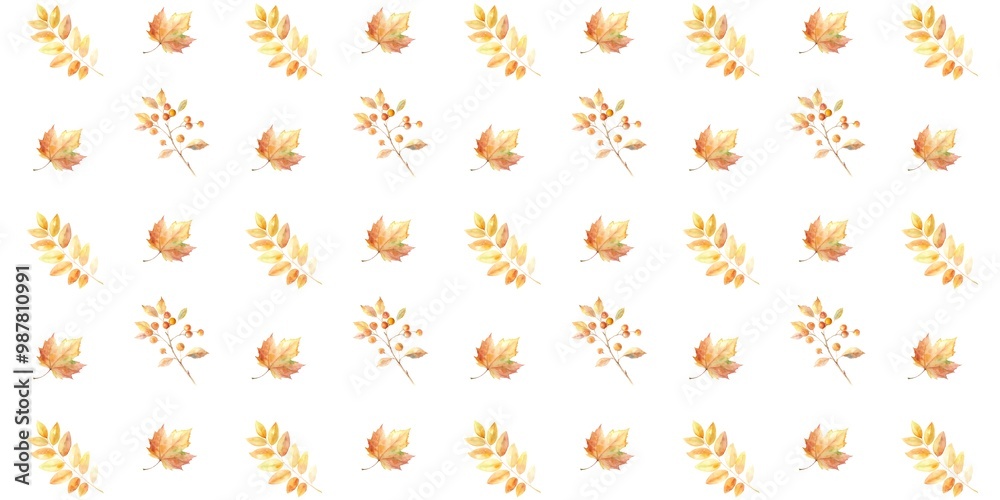 Obraz premium seamless pattern made from autumn elements