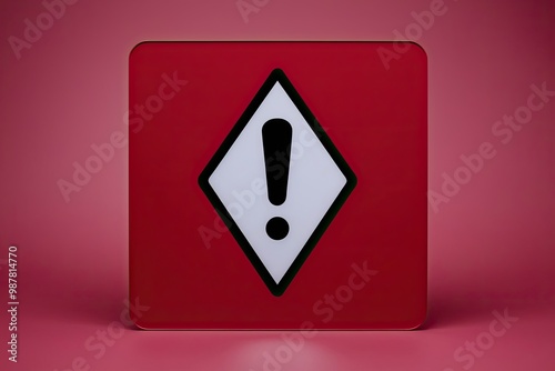 Free Download Sharp View of an Alert Symbol on a Bold Crimson Background for Precaution and Safety Messaging - GFXLoad