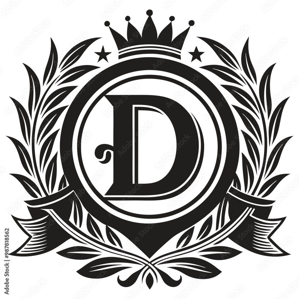 Obraz premium Letter D Business Type Vector Logo