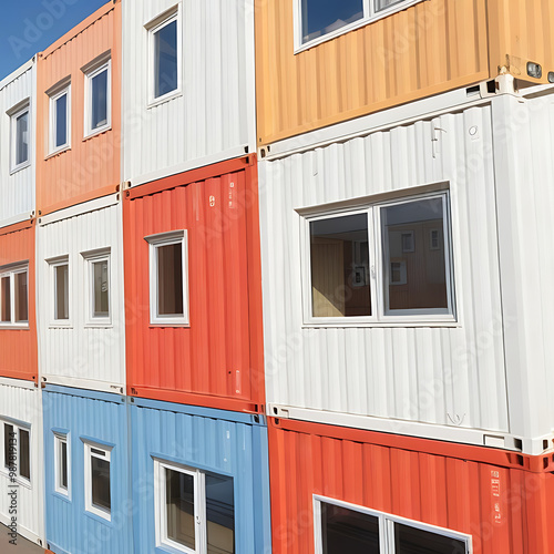 A shipping container used for secure storage of tools, materials, and equipment, ensuring organization and safety.