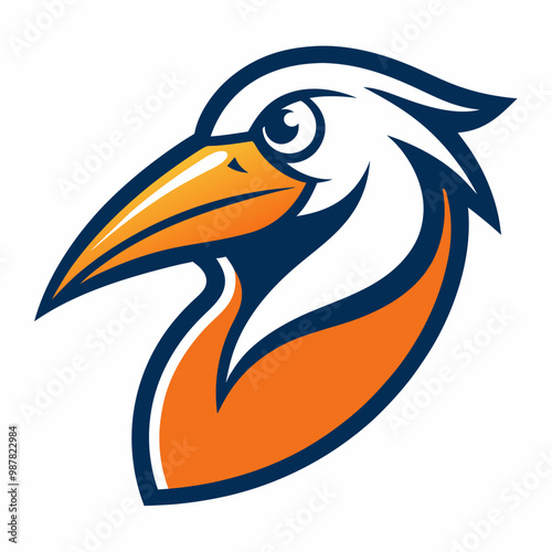  Pelican Mascot Logo Vector Illustration | SVG Files | Cricut Cut Files | Vector Logo Icon | Clipart | T-Shirt Graphic Design