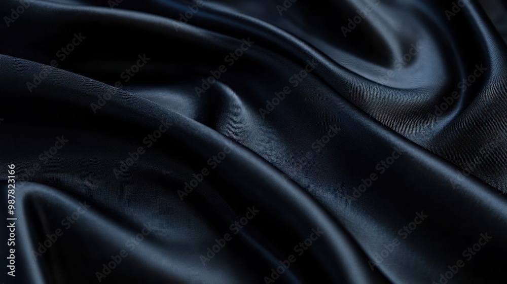 A close-up of smooth, dark fabric showcasing elegant folds and texture. A close-up of smooth, dark fabric showcasing elegant folds and texture.