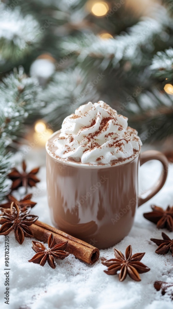 Indulgent Hot Chocolate Surrounded by Winter Scents Indulgent Hot Chocolate Surrounded by Winter Scents