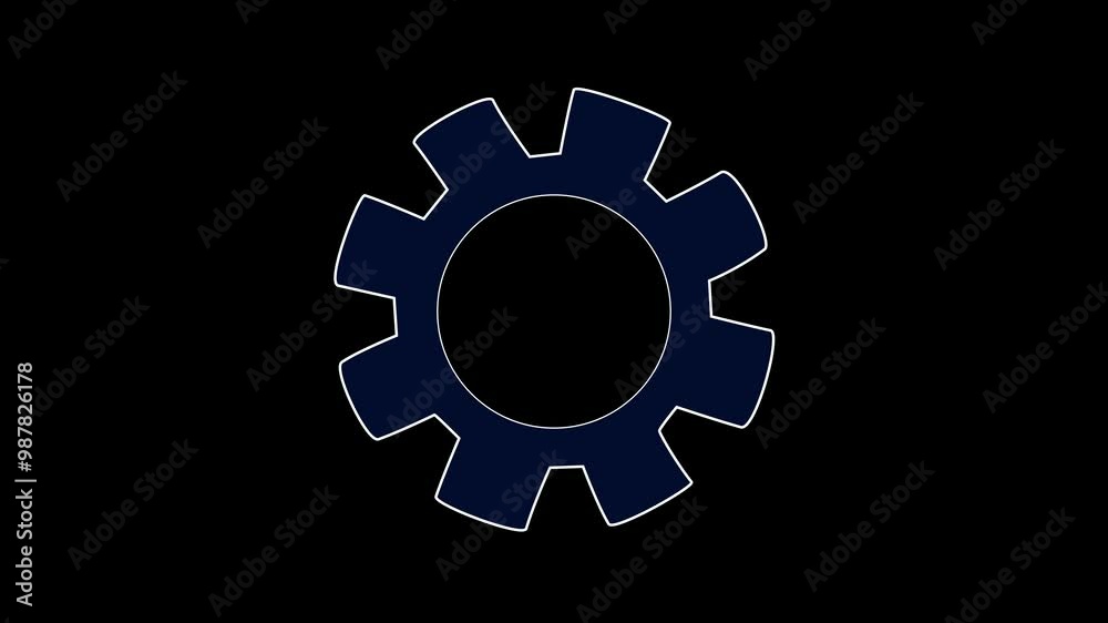 Spinning gears animation. glowing neon setting icon, red color settings icon. Glowing neon line setting icon with spinning gears icon animation. Spinning gears animation. glowing neon setting icon, red color settings icon. Glowing neon line setting icon with spinning gears icon animation.