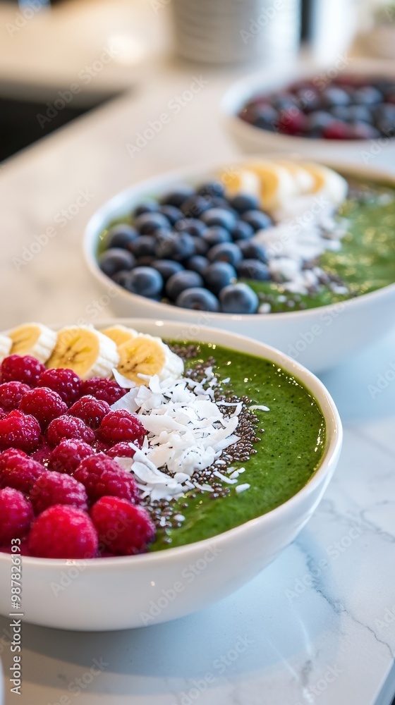 Colorful Composition of Winter Smoothies in a Kitchen Colorful Composition of Winter Smoothies in a Kitchen