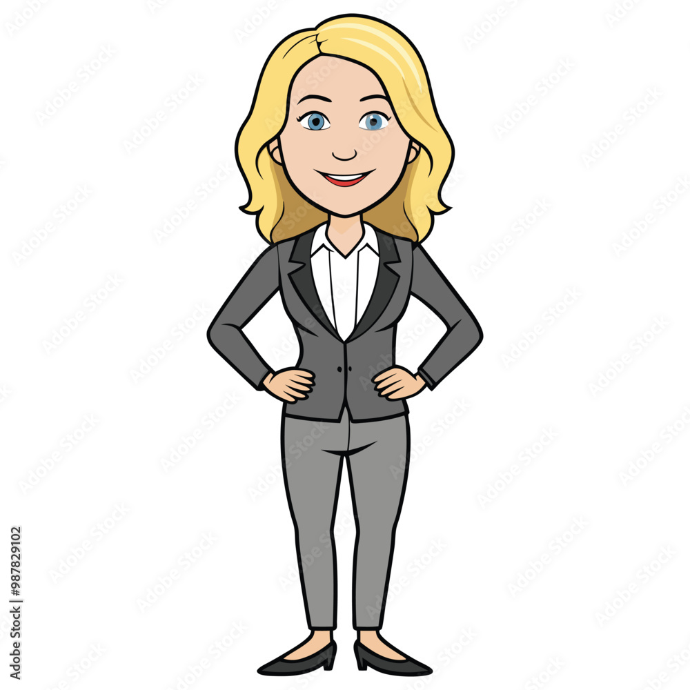 Smart business woman vector illustration Smart business woman vector illustration