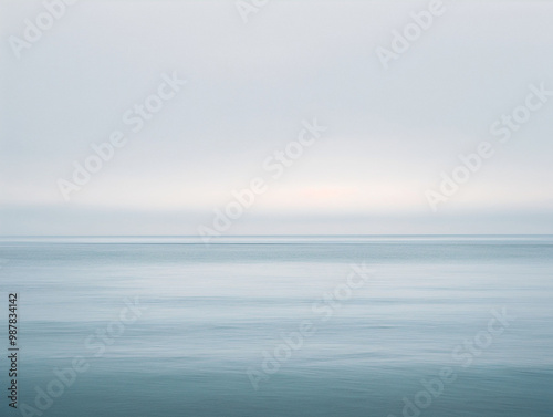 Wallpaper Mural Minimalist Seascape with Calm Horizon Torontodigital.ca