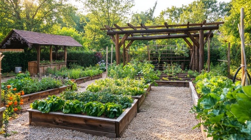 vegetable garden organic in the backyard outdoor