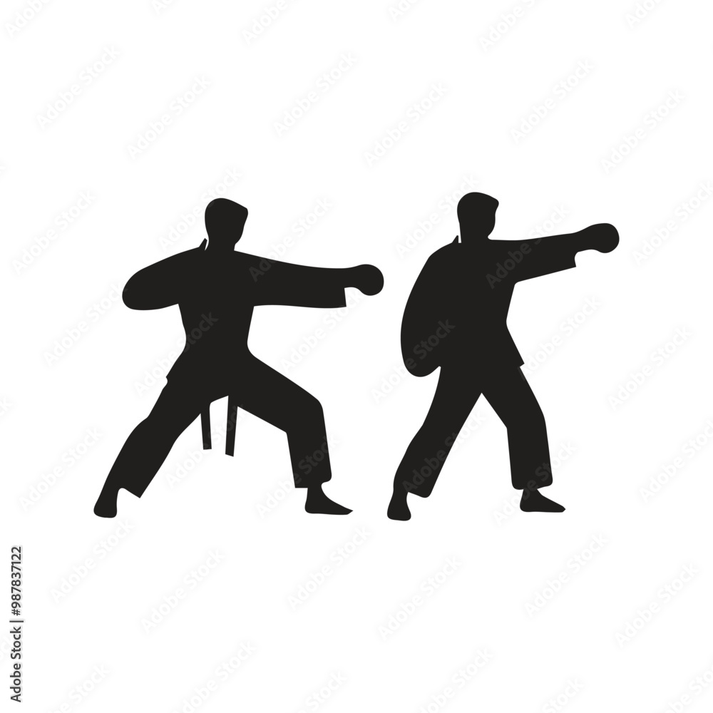 Creative Set Of Illustration Boxing Logo Design Creative Set Of Illustration Boxing Logo Design