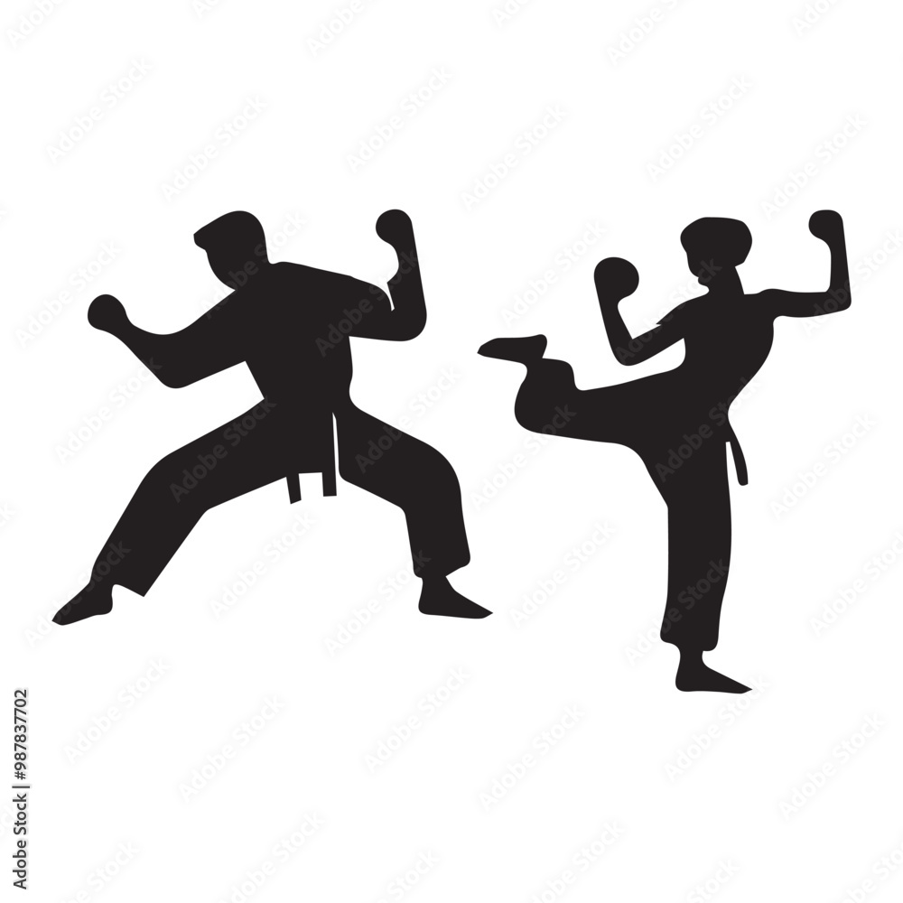 Creative Set Of Illustration Boxing Logo Design Creative Set Of Illustration Boxing Logo Design